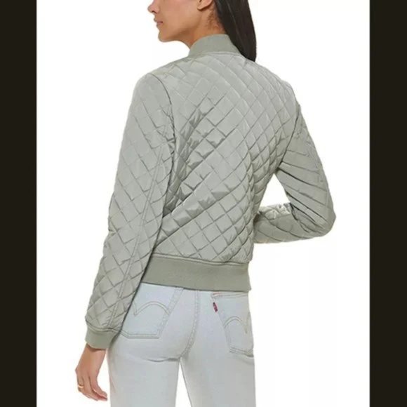 SIZE SMALL LEVI'S WOMEN Diamond Quilted Bomber Jacket - Picture 3 of 9